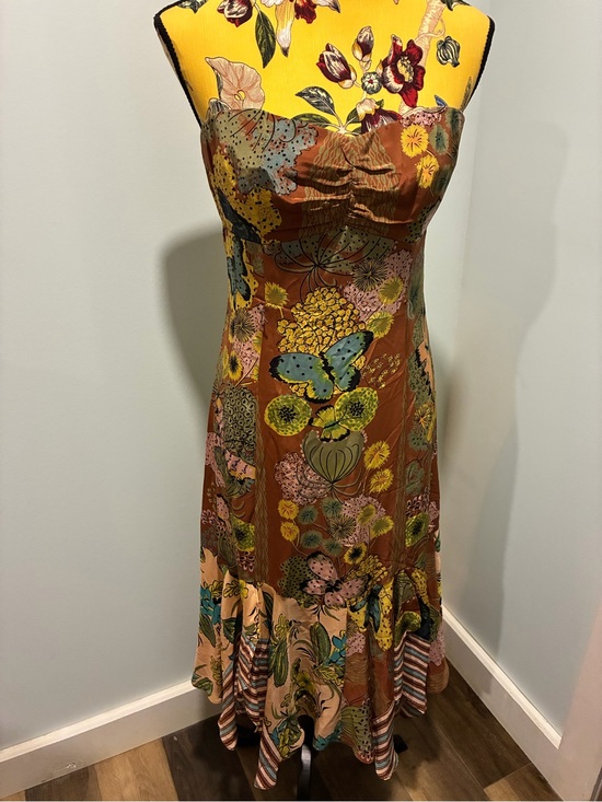 Nanette Lepore Dresses & Skirts - Nanette Lepore Silk  Floral Strapless Maxi Dress with Butterflies Size 10